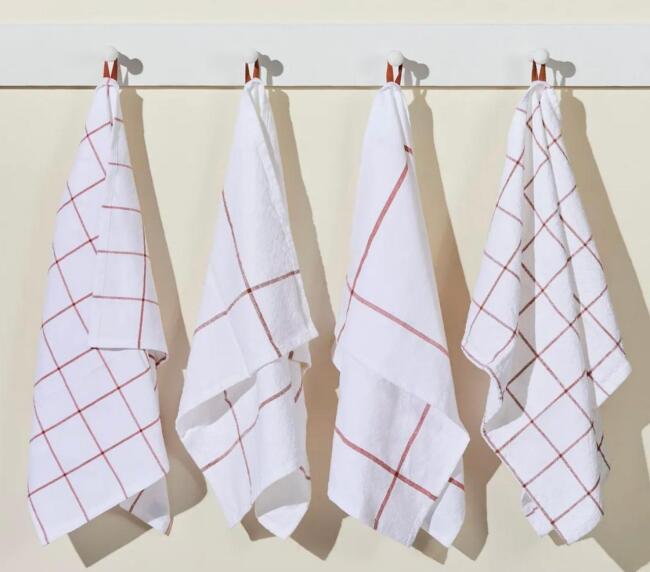 Chambray Striped Cotton Kitchen Towel Set