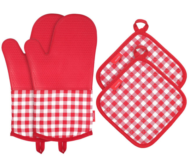 Thick Padded Kitchen Pot Holders (Set of 4)
