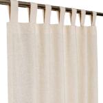 Modern Loop Top Natural Textured Curtain